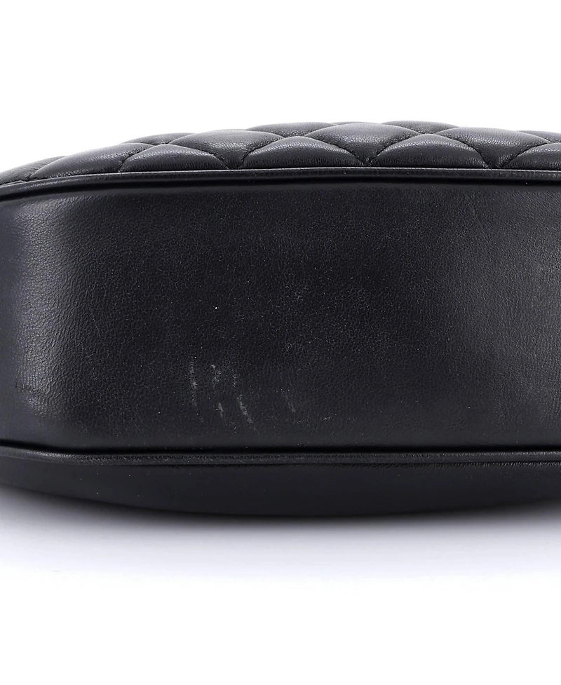 Pre-Owned Versace Medusa Half Moon Bag Quilted Leather