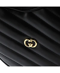 Pre-Owned Gucci Mini Interlocking G Heart Shoulder Bag Diagonal Quilted Leather
