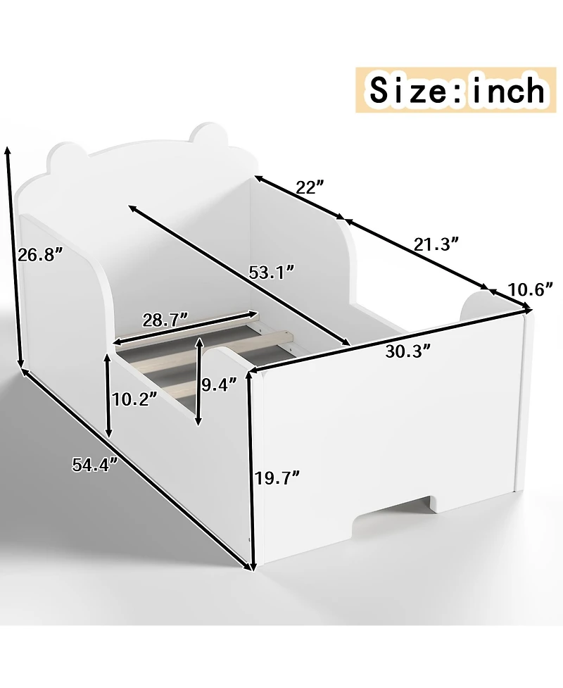 Rainsken Twin Size Kids Floor Bed Frame