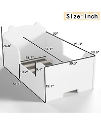 Rainsken Twin Size Kids Floor Bed Frame
