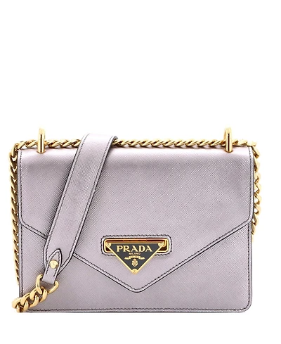 Pre-Owned Prada Small Envelope Flap Chain Shoulder bag Saffiano Leather