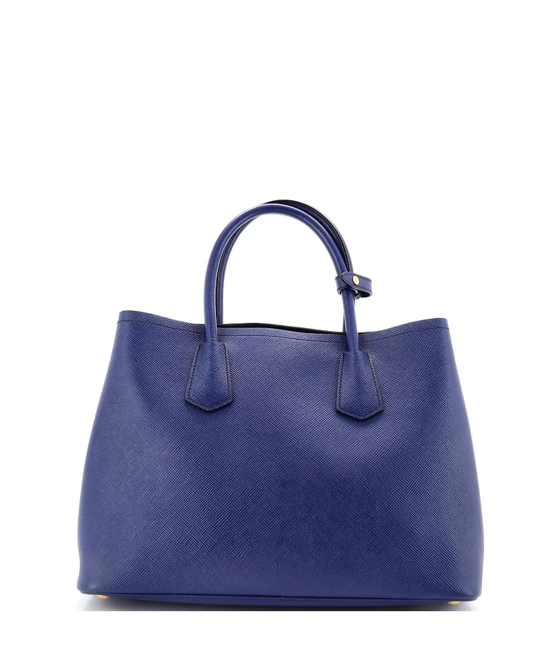 Pre-Owned Prada Medium Cuir Double Tote Saffiano Leather