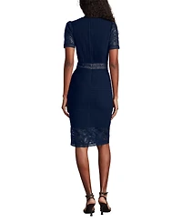 Tadashi Shoji Women's Brone Illusion Lace Cocktail Dress