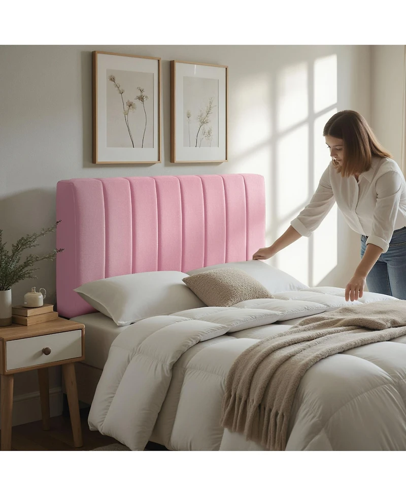Wall Mounted Easy Assemble Channel Stitched Floating Headboard