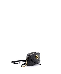 Pre-Owned Gucci Small Gg Marmont Shoulder Bag Matelasse Leather