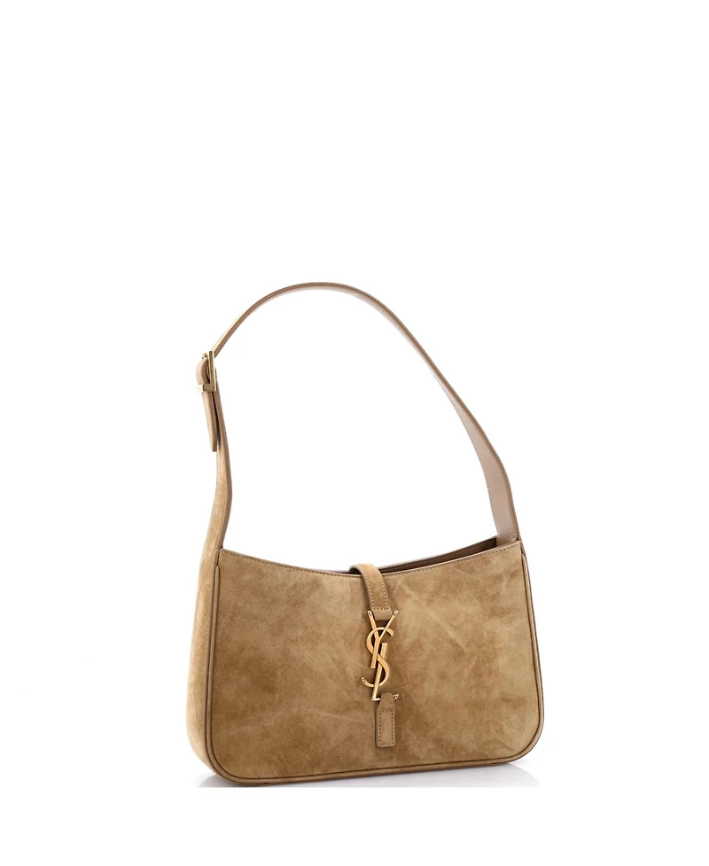 Pre-Owned Saint Laurent Small Le 5 a 7 Hobo Suede