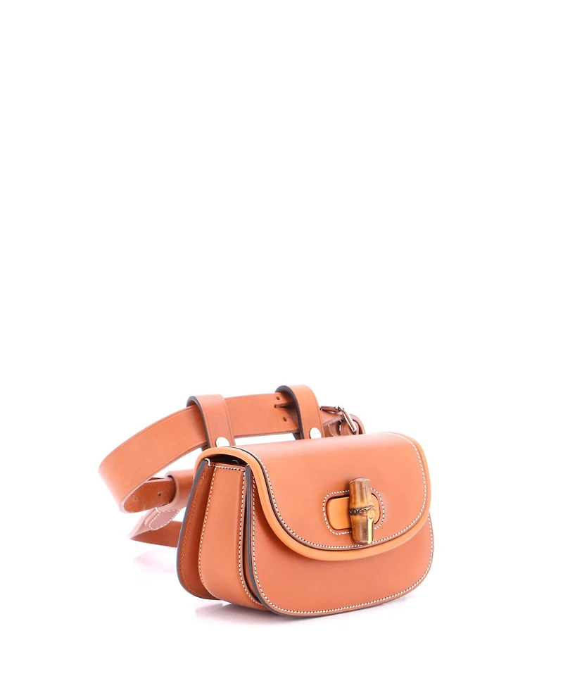 Pre-Owned Gucci Mini Bamboo 1947 Belt Bag Leather