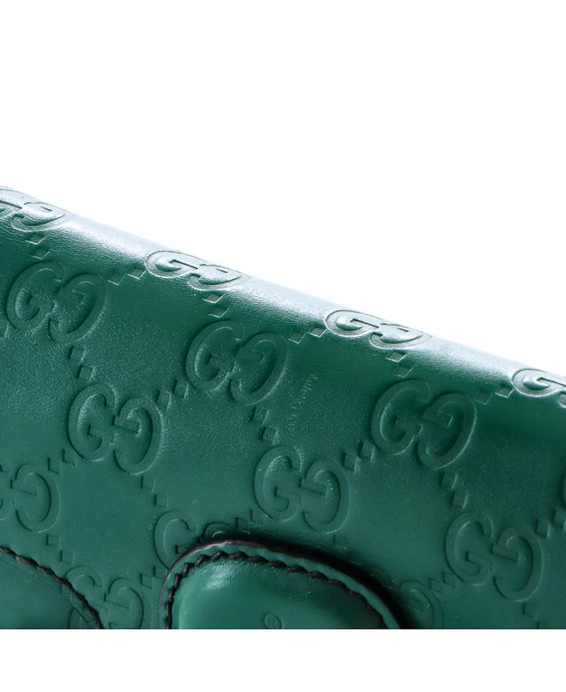 Pre-Owned Gucci Small Emily Chain Flap Shoulder Bag Guccissima Leather