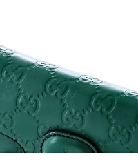 Pre-Owned Gucci Small Emily Chain Flap Shoulder Bag Guccissima Leather