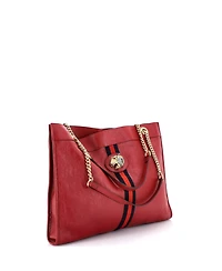 Pre-Owned Gucci Large Rajah Chain Tote Leather
