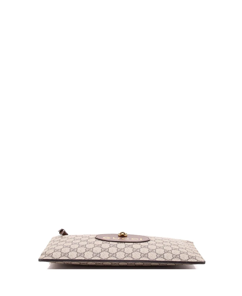 Pre-Owned Gucci Neo Vintage Wristlet Pouch Gg Coated Canvas
