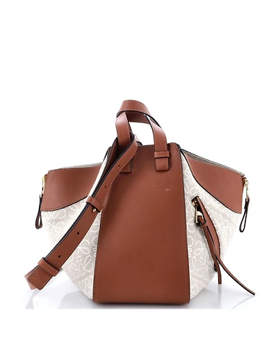 Pre-Owned Loewe Small Hammock Bag Leather and Anagram Jacquard