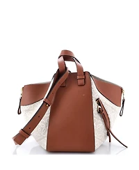 Pre-Owned Loewe Small Hammock Bag Leather and Anagram Jacquard