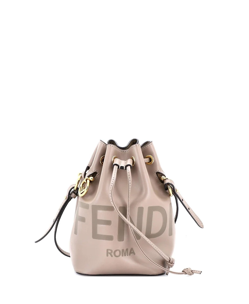 Pre-Owned Fendi Mini Logo Mon Tresor Bucket Bag Leather