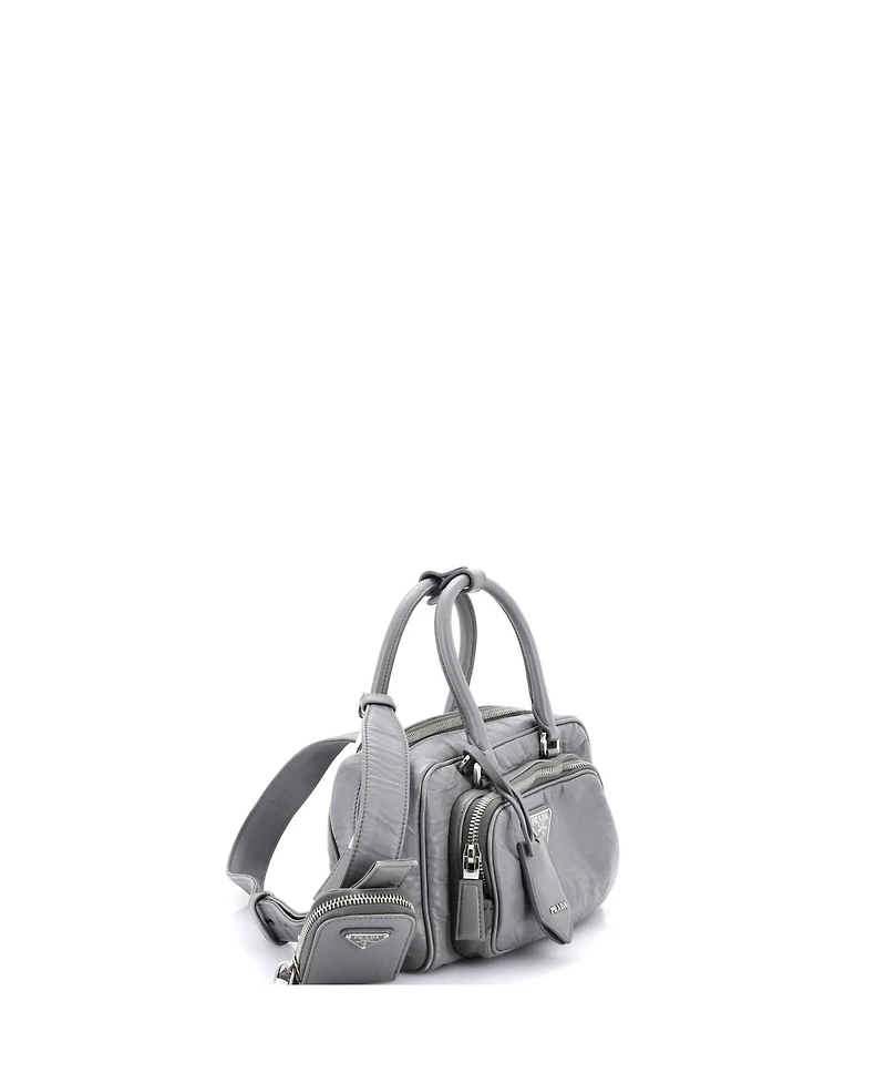 Pre-Owned Prada Re-Edition 2001 Top Handle Shoulder Bag Nappa Antique