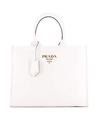 Pre-Owned Prada Medium Symbole Shopper Tote Embossed Leather