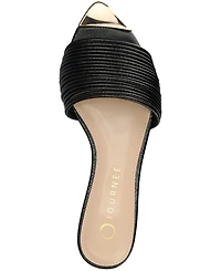 Journee Collection Women's Feather Slip-On Sandals