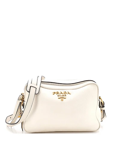 Pre-Owned Prada Double Zip Camera Bag Vitello Daino