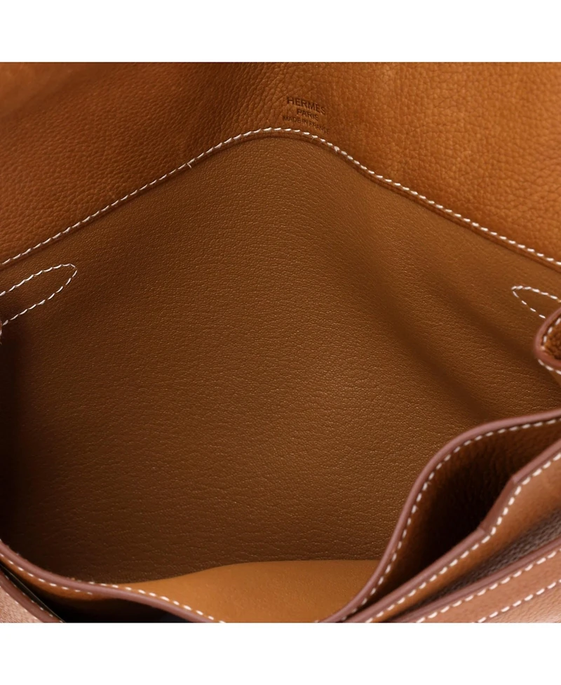 Pre-Owned HERMES 25 Kelly Depeches Pouch Barenia