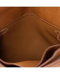 Pre-Owned HERMES 25 Kelly Depeches Pouch Barenia