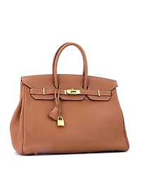 Pre-Owned HERMES Birkin 35 Handbag Brown Togo with Gold Hardware