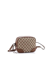 Pre-Owned Gucci Mini Bree Disco Crossbody Bag Gg Canvas with Leather