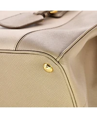 Pre-Owned Prada Medium Bicolor Double Zip Lux Tote Saffiano Leather