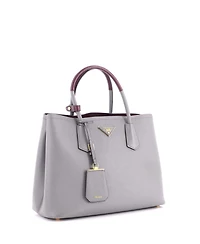 Pre-Owned Prada Medium Cuir Double Tote Saffiano Leather