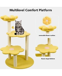 Aostirmotor Multi-Level Cat Tree with Removable Perch & Scratching Posts – Includes Hanging Toy