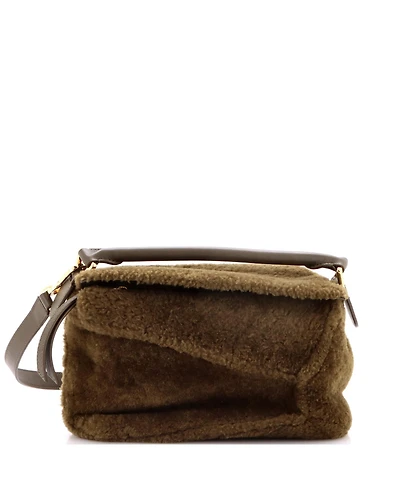 Pre-Owned Loewe Small Puzzle Bag Shearling