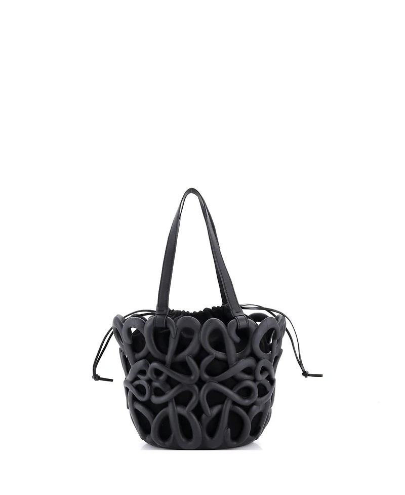 Pre-Owned Loewe Small Inflated Anagram Cut Out Basket Tote Rubber and Leather