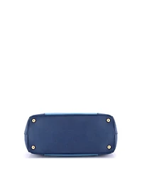 Pre-Owned Prada Medium Bicolor Double Zip Lux Tote Saffiano Leather