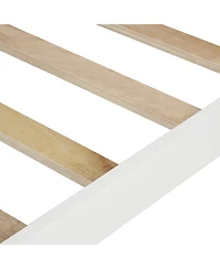 flynama Twin Size Platform Bed Frame with Wood Slat Support Headboard Footboard and Classic Design