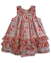 Blueberi Boulevard Baby Girls' Chiffon Sleeveless Dress with Hat