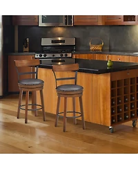 sumyeg Set of 2 Swivel Counter Height Bar Stools