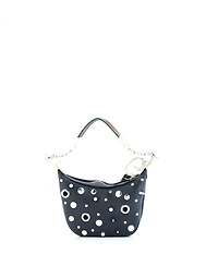 Pre-Owned Gucci Mini Attache Shoulder Bag Grommet Embellished Leather