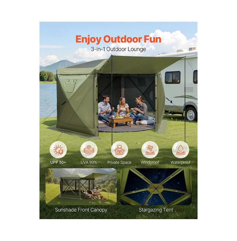 Slickblue Pop Up Gazebo Screen Tent with Carry Bag