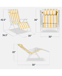 Best Choice Products Set of 2 Extra Wide Zero Gravity Lounge Chair Recliners w/ Cup Holder