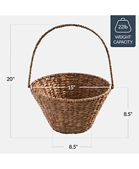 Best Choice Products Easter Basket, Woven Basket for Kids w/ Collapsible Handle