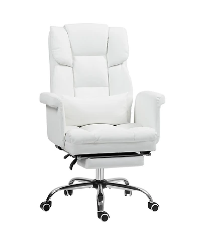 Boyel Living Executive Office Chair Pu Leather Ergonomic Desk Chair Reclining Footrest Lumbar Support