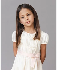 Hope & Henry Toddler Girls and Organic Puff Sleeve Tiered Party Dress