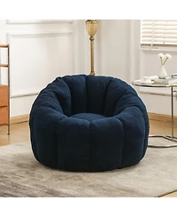 Clihome Bean Bag Sofa Chair with Armrests, High-Density Foam-Filled Lounge