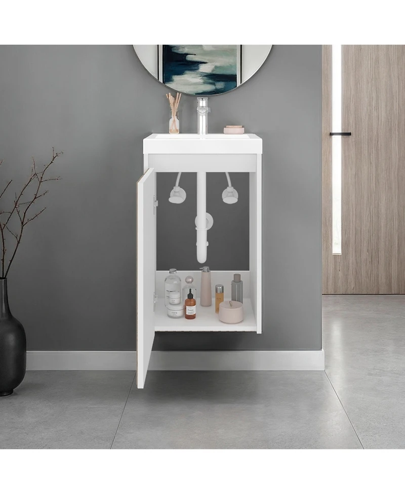 Depot E-shop Homer Floor Bathroom 32" H, One Door and Two Interior Shelve