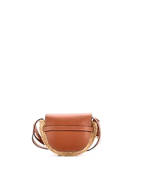 Pre-Owned Loewe Mini Gate Leather Shoulder Leather with Raffia