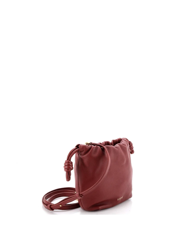 Pre-Owned Loewe Mini Flamenco Knot Chain Purse Bag Leather