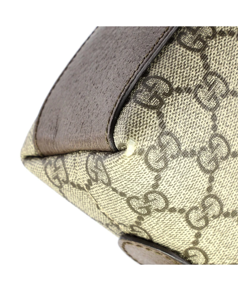 Pre-Owned Gucci Small Ophidia Dome Shoulder Bag Gg Coated Canvas
