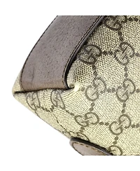Pre-Owned Gucci Small Ophidia Dome Shoulder Bag Gg Coated Canvas