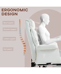 Boyel Living Executive Pu Leather Office Chair with Footrest and Recline