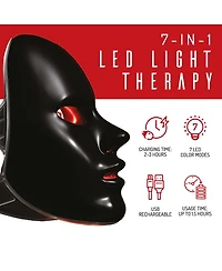 Pursonic His and Hers Professional Glow at Home: 7-in-1 Led Light Therapy Face Mask