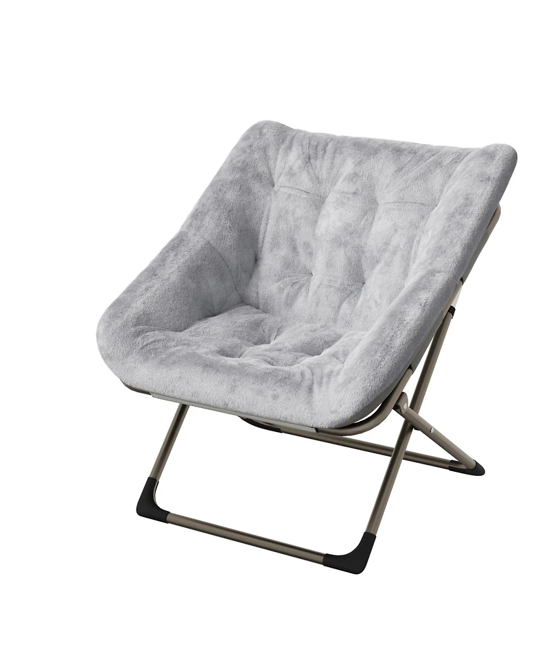 gaomon Rabbit Fur Saucer Chair